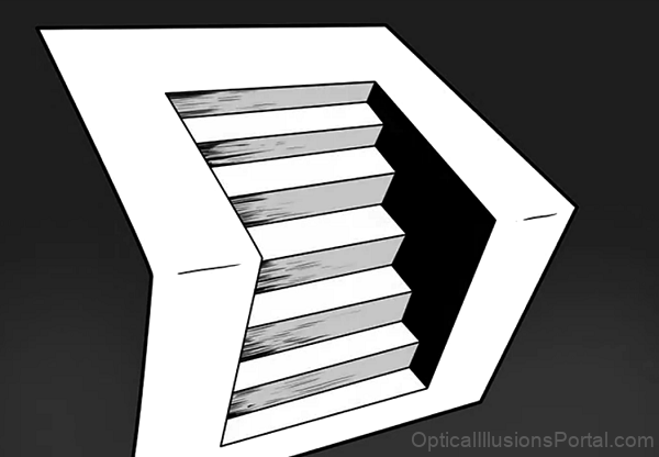 Stairs Optical Illusion Drawings