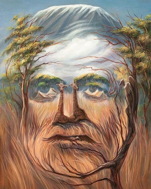 Optical Illusions Tree & Man Art