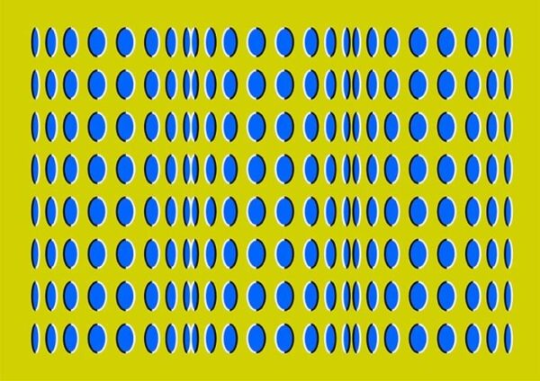 Yellow & BLue Pattern Optical Illusion Image