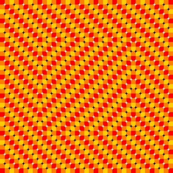 Yellow & Red Pattern Optical Illusion Photo