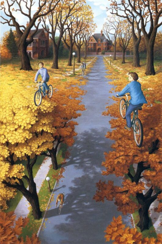 Optical Illusion Cycling Art