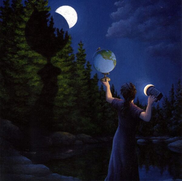 Image Optical Illusion Moon Art